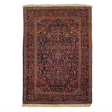 4'6" x 6'6"   Persian Keshan Rug Top View