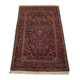 4'6" x 6'6"   Persian Keshan Rug Angle View