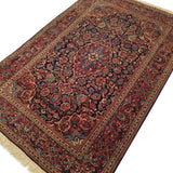 4'6" x 6'6"   Persian Keshan Rug Angle View