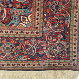 4'6" x 6'6"   Persian Keshan Rug Angle View
