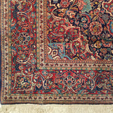4'6" x 6'6"   Persian Keshan Rug Angle View