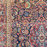4'6" x 6'6"   Persian Keshan Rug Angle View