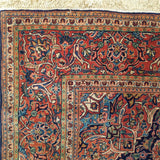 4'6" x 6'6"   Persian Keshan Rug Angle View