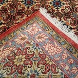 7'3" x 11'3"   Persian Qom Veramin Design Rug Back View