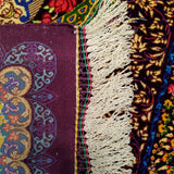 3'3" x 5'3"   Silk Persian Qom Color Genie Rug Back View