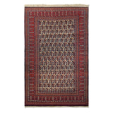 4'8" x 7'3"   Antique Persian Tabriz Paisley Design Rug Top View
