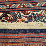 4'8" x 7'3"   Antique Persian Tabriz Paisley Design Rug Back View