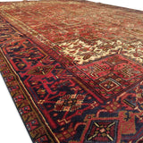 7'11" x 11'0"   Persian Heriz Rug Back View