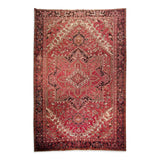 9'8" x 13'9"   Persian Heriz Rug Top View