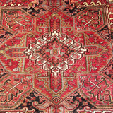 9'8" x 13'9"   Persian Heriz Rug Angle View