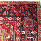 9'8" x 13'9"   Persian Heriz Rug Angle View