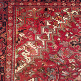 9'8" x 13'9"   Persian Heriz Rug Back View