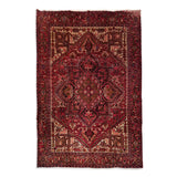 7'6" x 10'2"   Persian Heriz Rug Top View