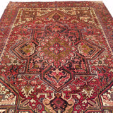 7'6" x 10'2"   Persian Heriz Rug Angle View