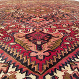 7'6" x 10'2"   Persian Heriz Rug Angle View