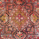 7'6" x 10'2"   Persian Heriz Rug Angle View