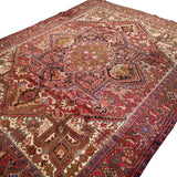 7'6" x 10'2"   Persian Heriz Rug Angle View