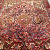 7'6" x 10'2"   Persian Heriz Rug Angle View