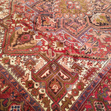 7'6" x 10'2"   Persian Heriz Rug Angle View