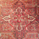 9'9" x 13'7"   Persian Heriz Rug Angle View