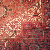 9'9" x 13'7"   Persian Heriz Rug Angle View