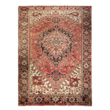 8'3" x 10'11"   Persian Heriz Rug Top View