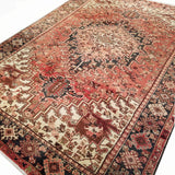 8'3" x 10'11"   Persian Heriz Rug Angle View