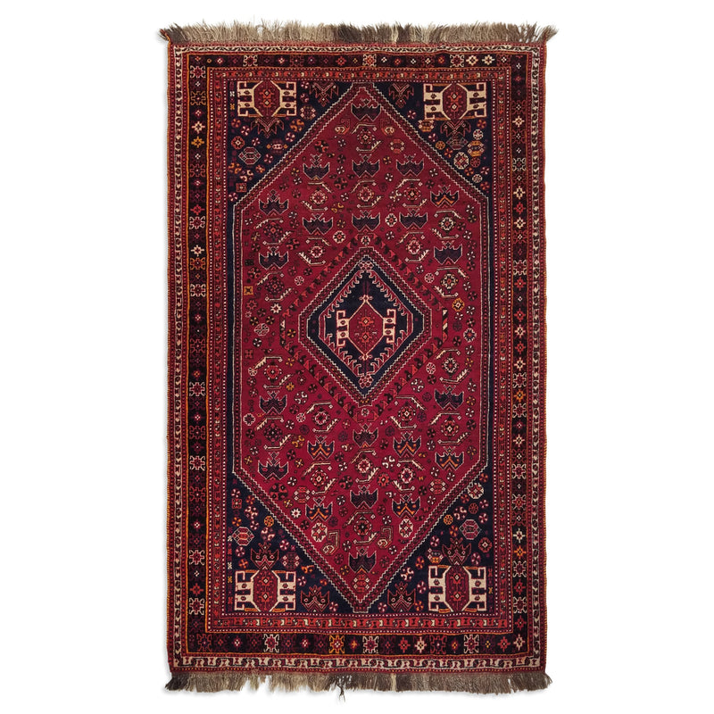 5'4" x 8'10"   Persian Qashqai Rug Top View