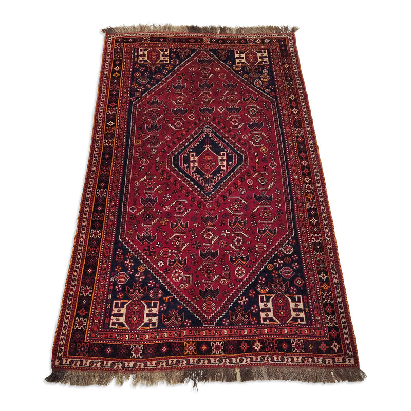 5'4" x 8'10"   Persian Qashqai Rug Angle View