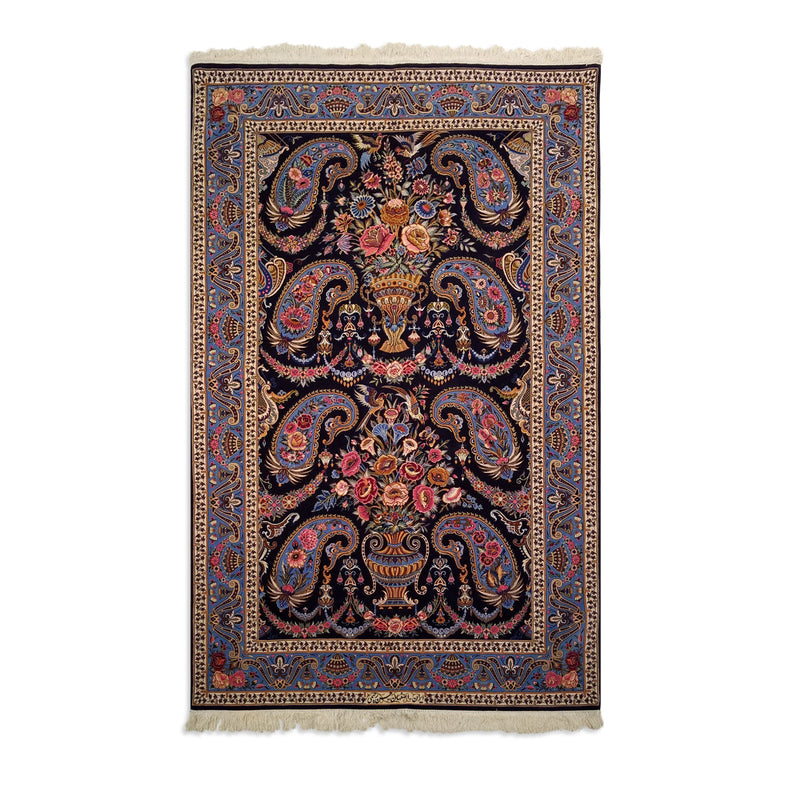 3'8" x 5'9"   Persian Isfahan Rug Top View