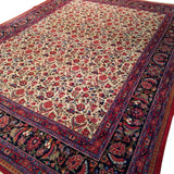10'6" x 13'9"   Antique Persian Khorasan Rug Angle View