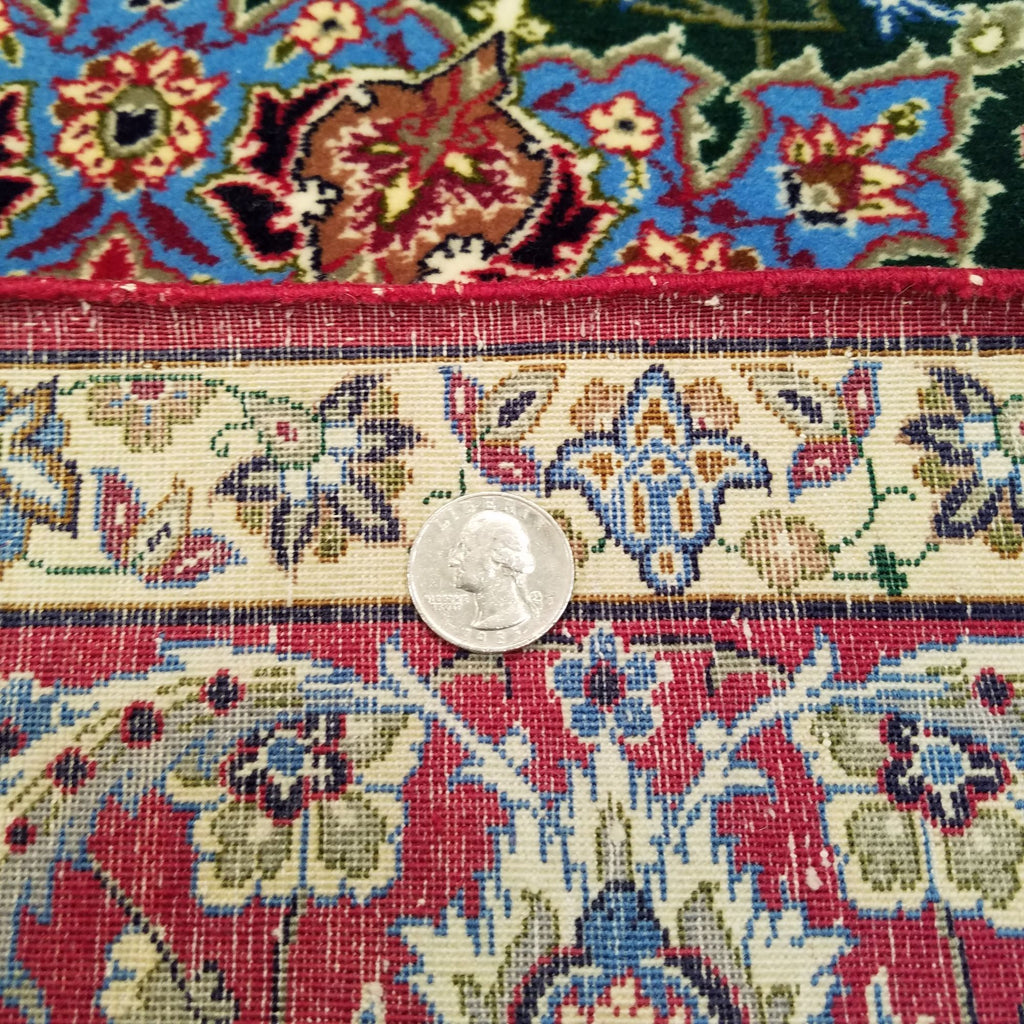3'8" x 5'5"   Silk on Wool Persian Isfahan Rug Back View