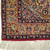 3'7" x 5'3"   Silk on Wool Persian Isfahan Rug Angle View