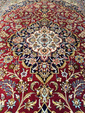 3'3" x 4'11"   Silk Persian Keshan Rug Angle View