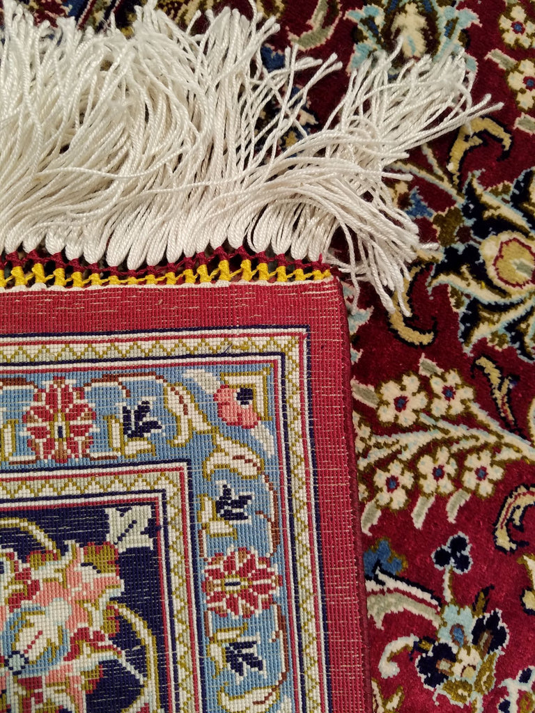 3'3" x 4'11"   Silk Persian Keshan Rug Back View