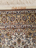 3'3" x 4'10"   Silk Persian Keshan Rug Angle View
