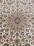 3'3" x 4'10"   Silk Persian Keshan Rug Back View