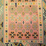 4'8" x 9'0"   Persian Vintage Qashqai Kilim Rug Angle View