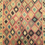 5'0" x 8'4"   Persian Vintage Qashqai Kilim Rug Angle View