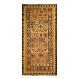 4'8" x 9'3"   Persian Vintage Qashqai Kilim Rug Top View