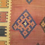 4'6" x 6'6"   Persian Vintage Qashqai Kilim Rug Angle View