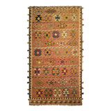 4'9" x 8'9"   Persian Vintage Qashqai Kilim Rug Top View