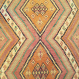 5'7" x 7'4"   Persian Vintage Qashqai Kilim Rug Angle View