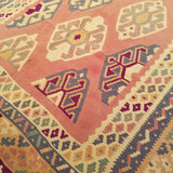 5'1" x 9'2"   Persian Vintage Qashqai Kilim Rug Angle View
