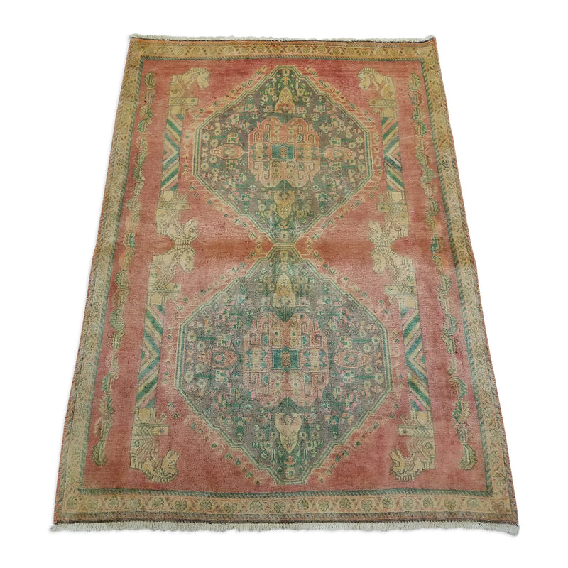 3'4" x 4'9"   Persian Qashqai Rug Angle View