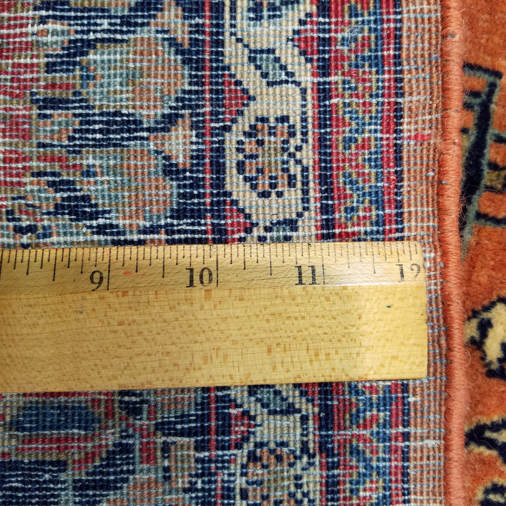 4'2" x 6'10"   Antique Persian Keshan Rug Back View