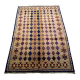 4'8" x 6'11"   Persian Gabbeh Rug Angle View