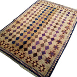 4'8" x 6'11"   Persian Gabbeh Rug Angle View