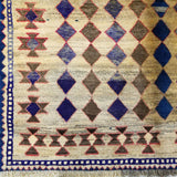 4'8" x 6'11"   Persian Gabbeh Rug Angle View