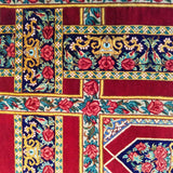 2'7" x 3'11"   Silk Persian Qom Garden of Eden Rug Back View